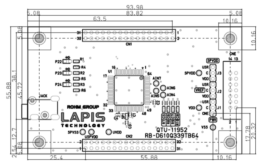 Schaltungsanordnung - ROHM Semiconductor RB-D610Q339TB64 Referenzboard